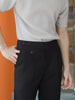 Black - Simon with pleated trousers
