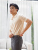 Grey double belt trousers