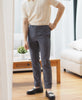 Grey double belt trousers