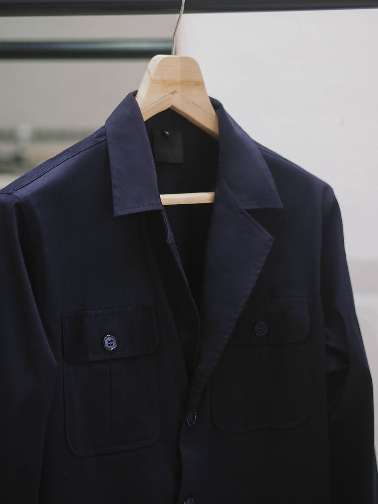 Navy Berto Safari Jacket