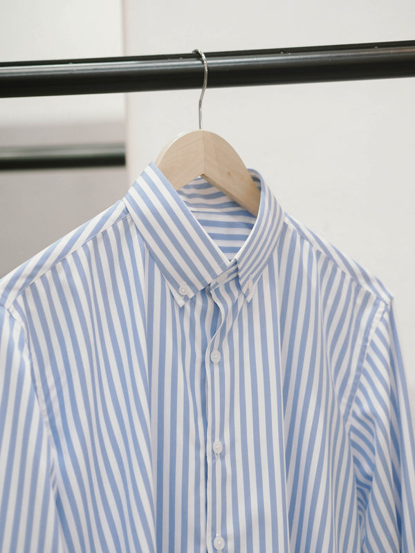 Blue stripe button down shirt