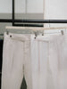 White wool - hugo belted trousers
