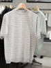 Grey stripe round knitwear