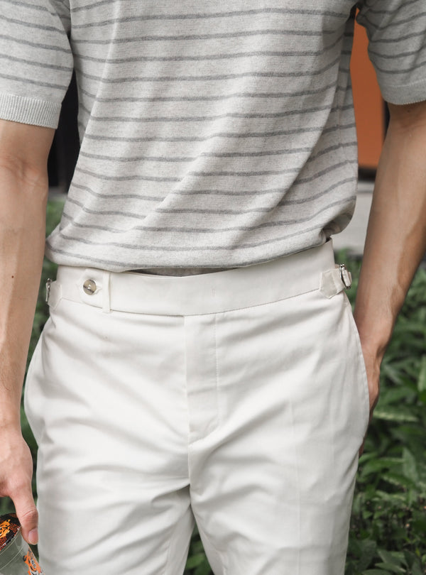 White - Ridley Japanese cotton trousers