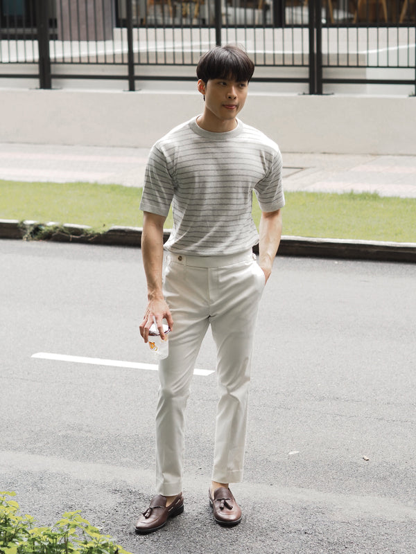 White - Ridley Japanese cotton trousers