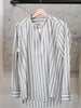 Light grey stripe mandarin collar shirt