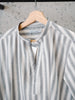 Light grey stripe mandarin collar shirt