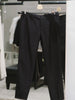 Black jersey double belts trousers