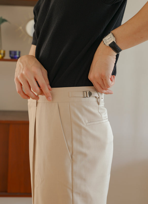 Beige - harry with belt trousers