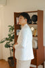 White - linen suit