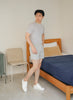 Light grey breakfast grounder shorts