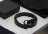 Black zane leather belt
