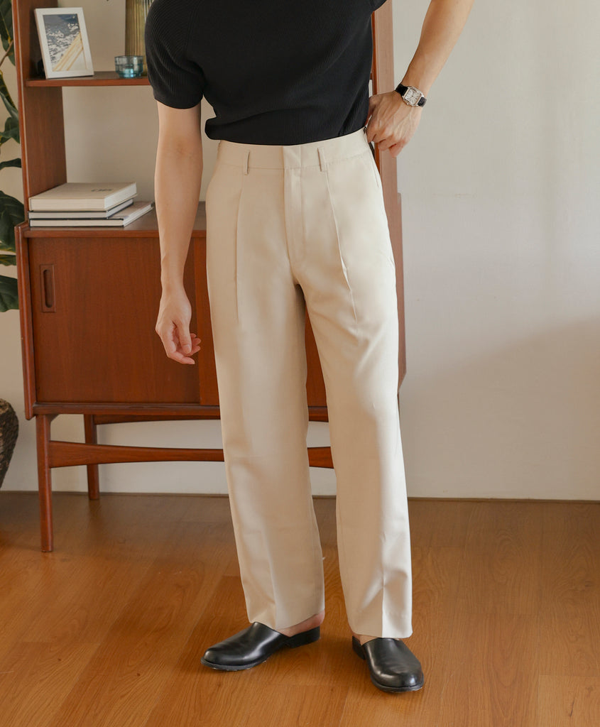 Beige - harry with belt trousers