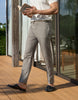 Sage double belt trousers