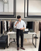 Black simon with belts trousers