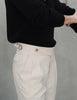 Beige simon with belts trousers