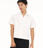 White Cooper collar short sleeve shirt