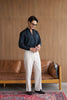 Black - stand V neck collar shirt