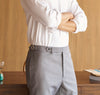 Grey - ridley double belt trousers