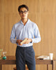 Blue moonlight Lido collar shirt