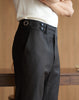 Black - Melton double belts trousers