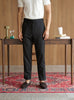 Black - Melton double belts trousers