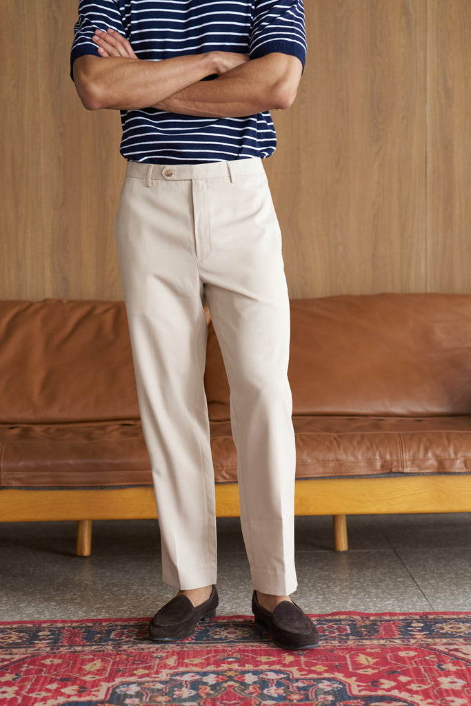 Beige - Eric tailored trousers