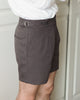 Choco- Terry side adjuster shorts