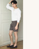 Choco- Terry side adjuster shorts