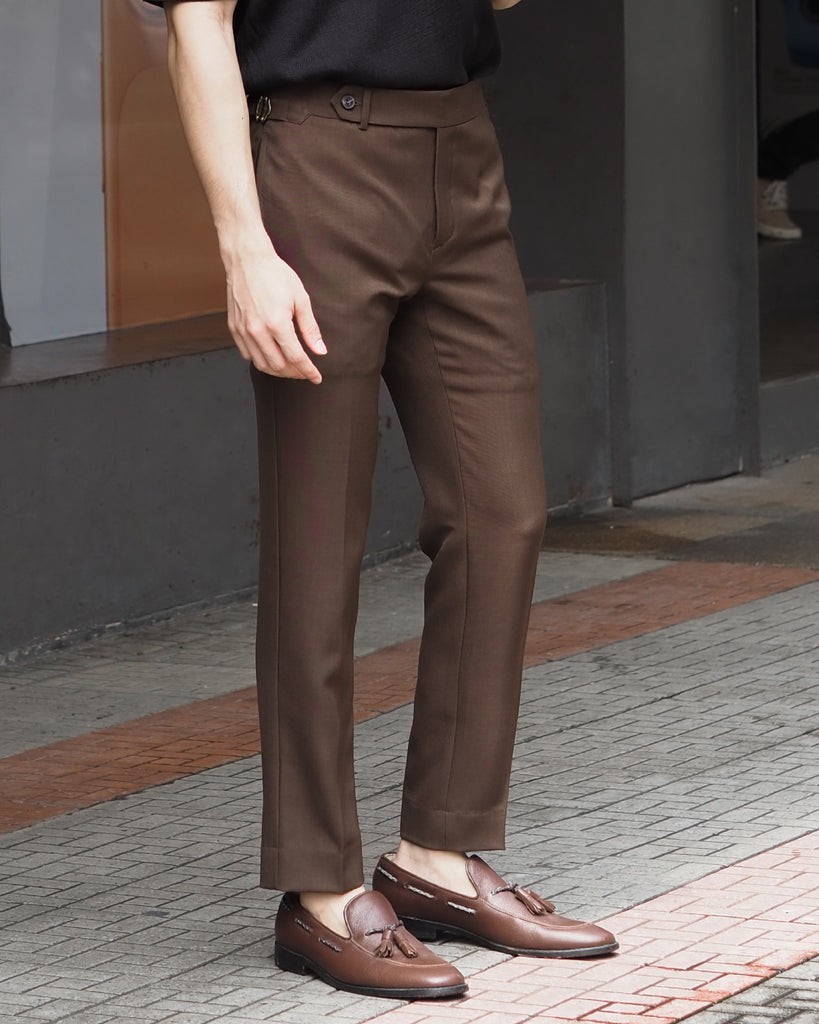 Umber- Ridley belt trousers