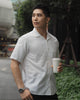 White - linen with pocket shirt