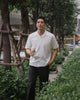 White - linen with pocket shirt