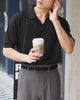 Black zane leather belt