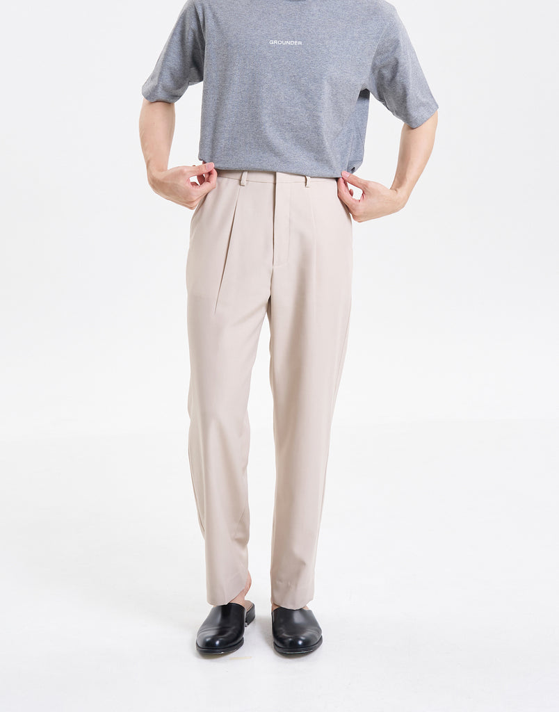 Beige harry-leg trousers