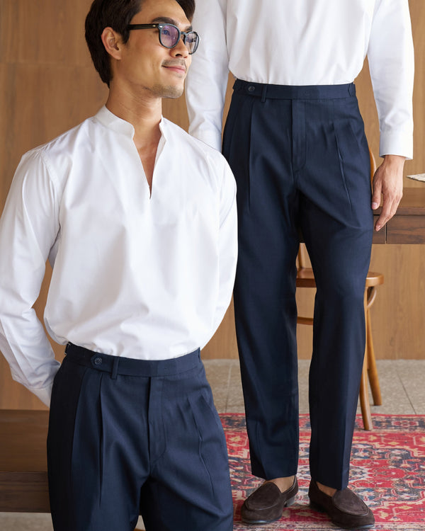 Navy - Joris belts trousers