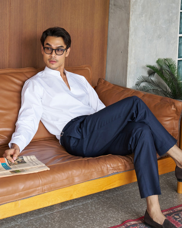 Navy - Joris belts trousers