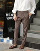 Choco - Pleated belt trousers
