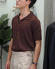 Choco knitted silk polo shirt