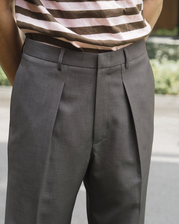 Pink stripe round knitwear