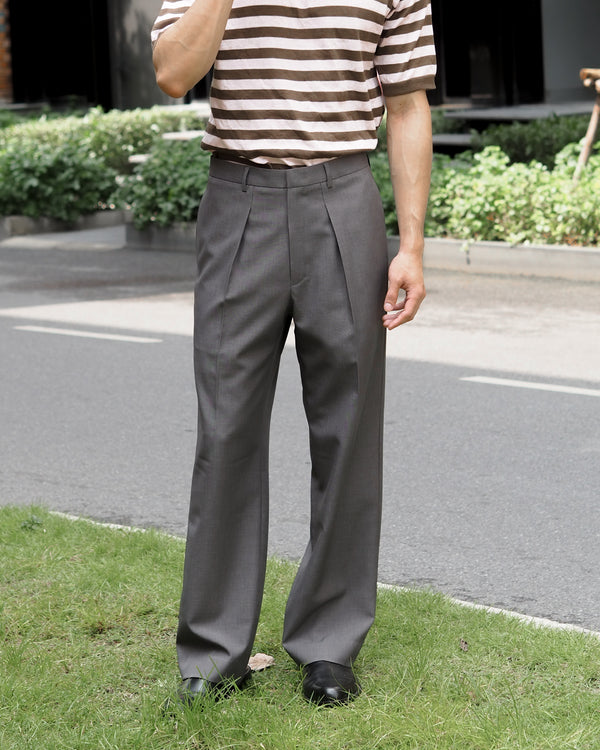 Pink stripe round knitwear