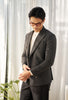 Dark grey textured - double breast suit