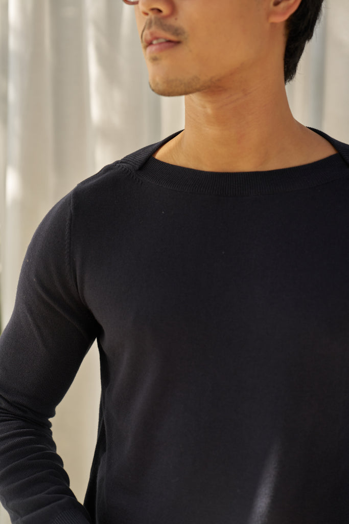 Navy - Merino Knitted Jumper