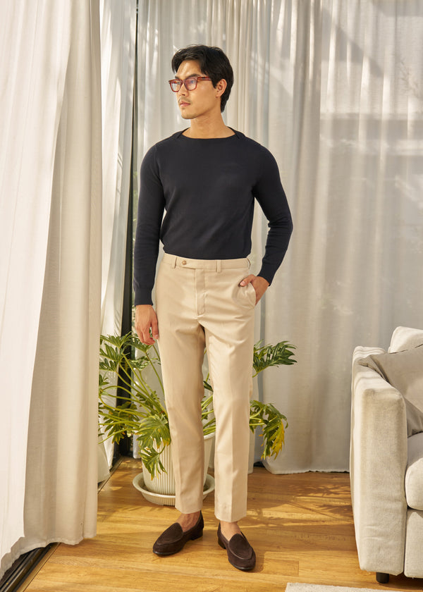 Beige - carrot trousers