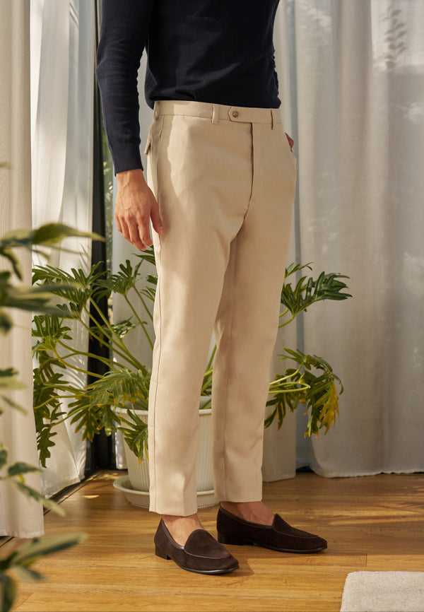 Beige - carrot trousers