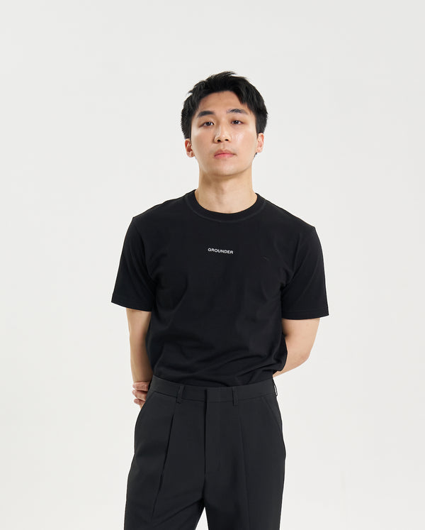 Black grounder logo t-shirt