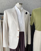 White - triangle polo collar shirt