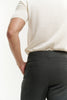 Dark grey - Herringbone belt waist trousers