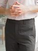 Grey pinstripe trousers