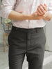 Grey pinstripe trousers