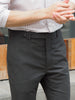Grey pinstripe trousers